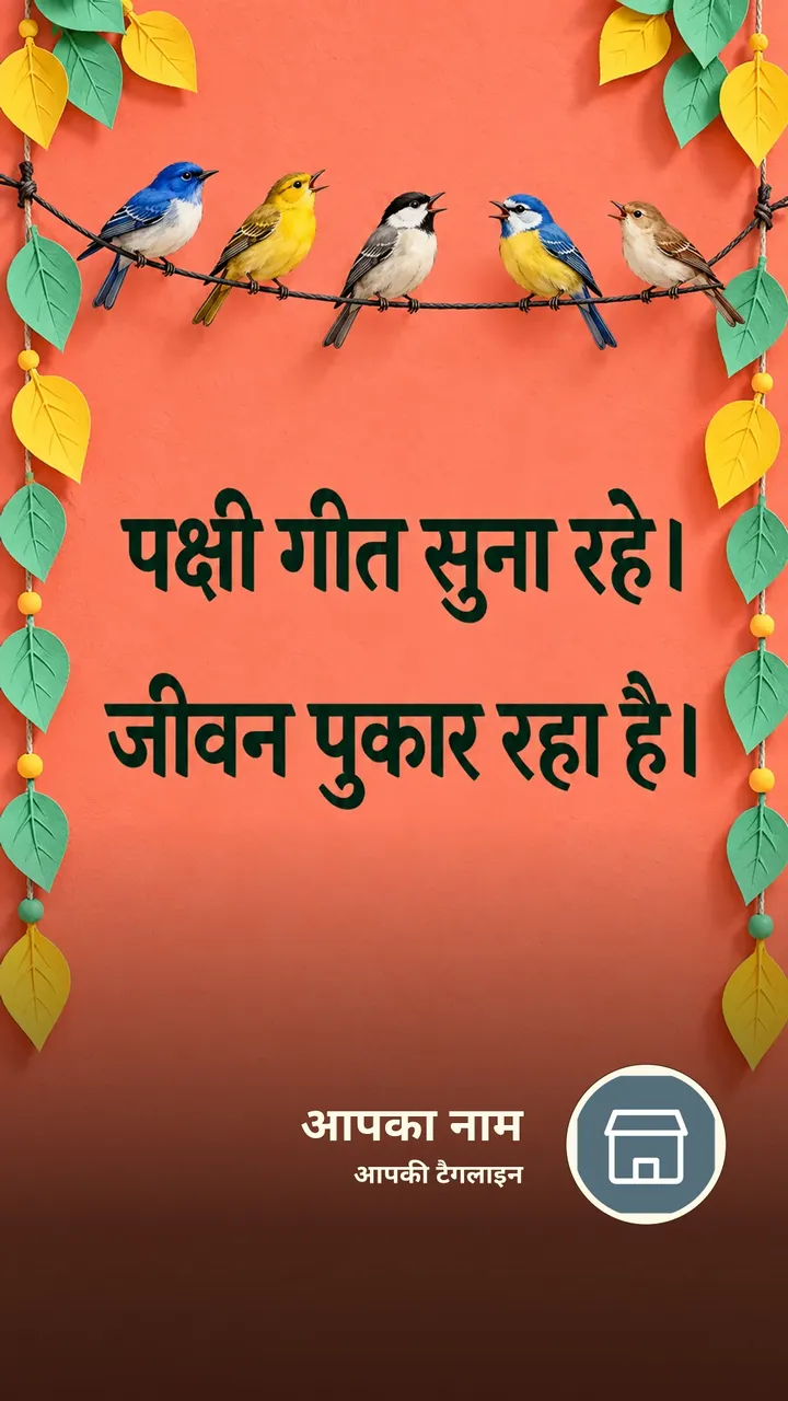 पक्षी गीत सुना रहे। - Suprabhat Image, पक्षी