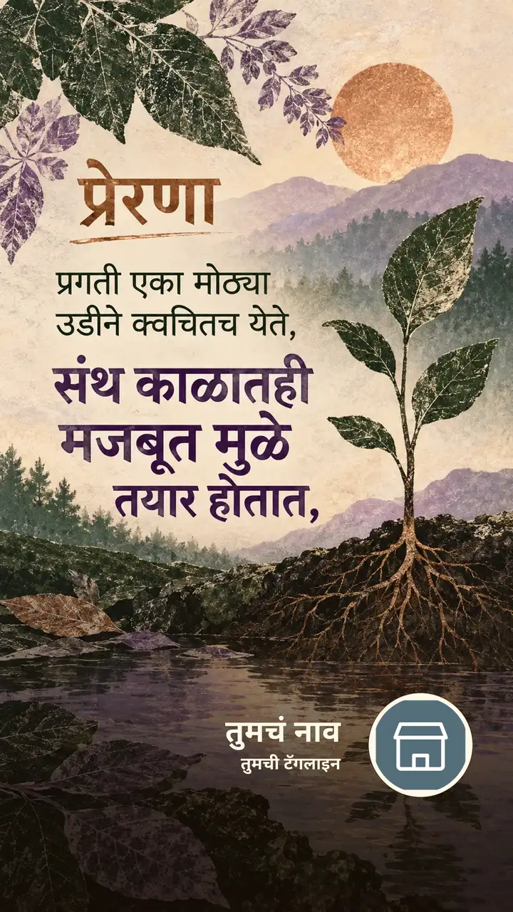 प्रेरणा - प्रगती एका मोठ्या उडीने क्वचितच येते, - संथ काळातही मजबूत - Motivation Image, निसर्ग, डोंगर