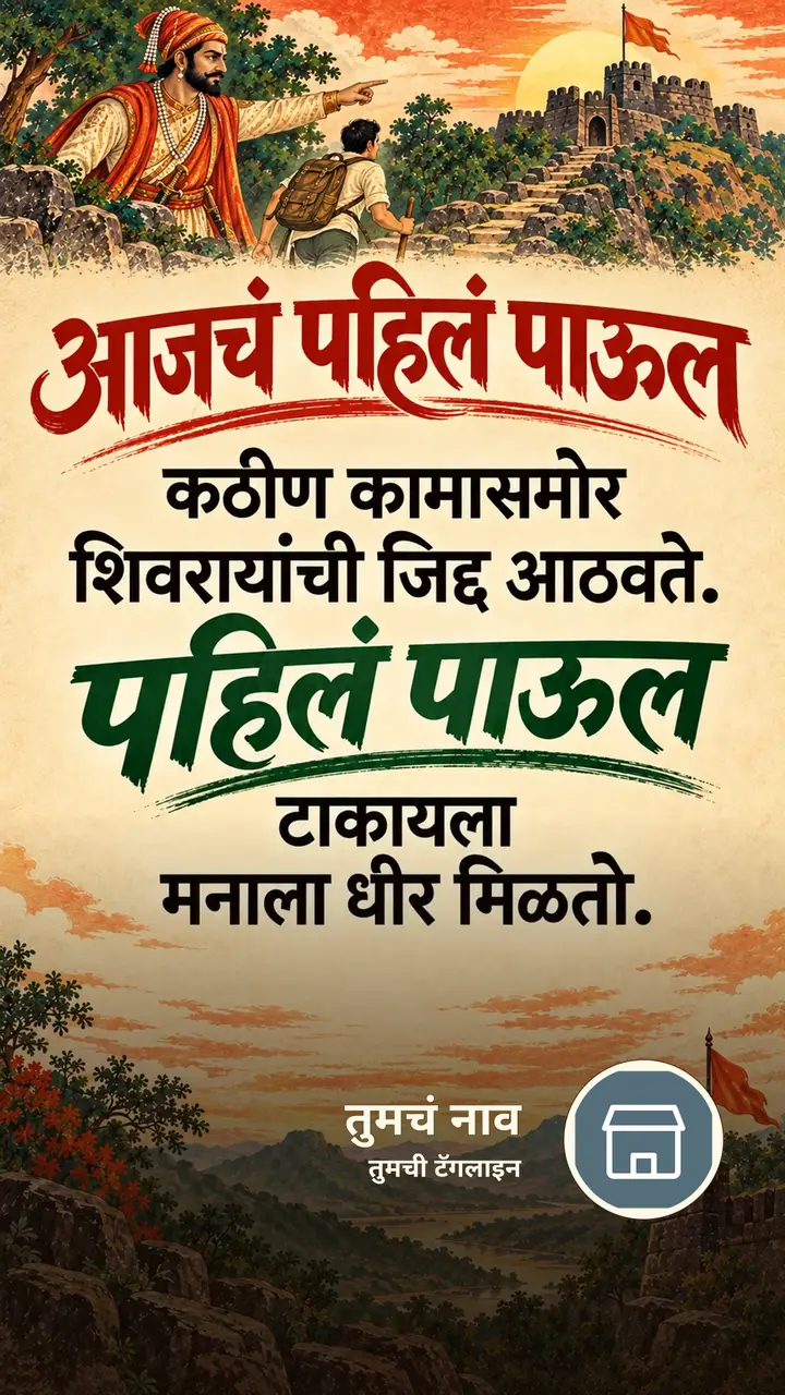 आजचं पहिलं पाऊल - Motivation Image