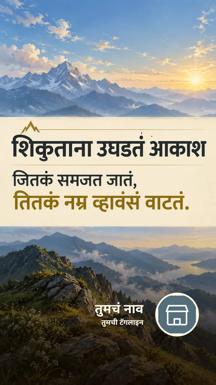 शिकताना उघडतं आकाश - Suvichar Image, निसर्ग, डोंगर, आकाश