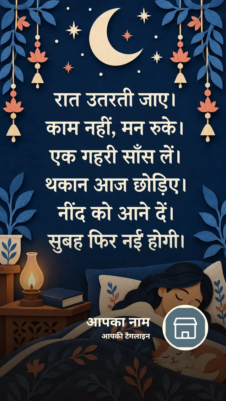 रात उतरती जाए। - Shubh Ratri Image, चाँद, तारे