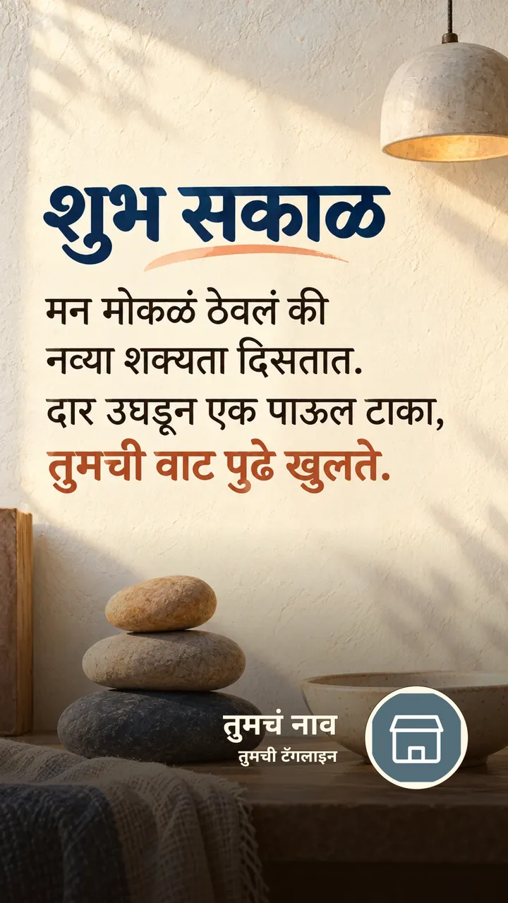 शुभ सकाळ - मन मोकळं ठेवलं की - Shubh Sakal Image, सूर्योदय, निसर्ग