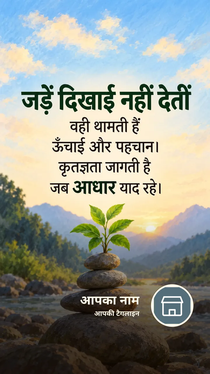 जड़ें दिखाई नहीं देतीं - Suvichar Image, प्रकृति