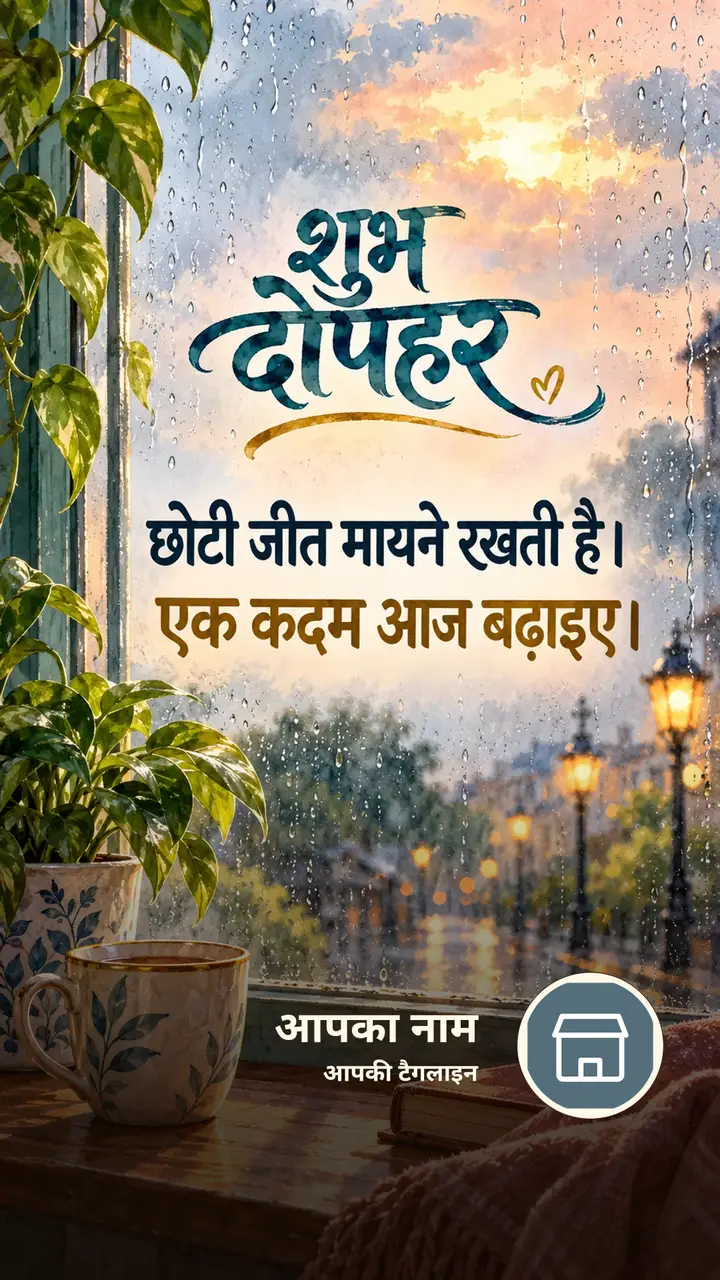 शुभ दोपहर - छोटी जीत मायने रखती है। - एक कदम आज बढ़ाइए। - Dopahar Image