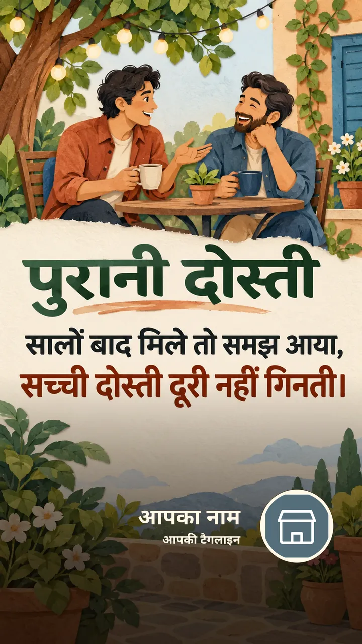 पुरानी दोस्ती - Suvichar Image, प्रकृति, दोस्त