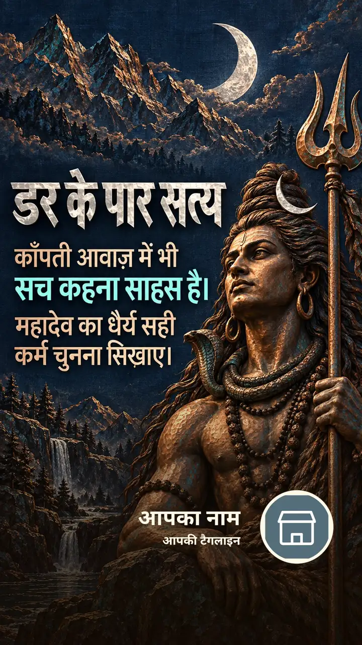 डर के पार सत्य - Motivational Image, पहाड़