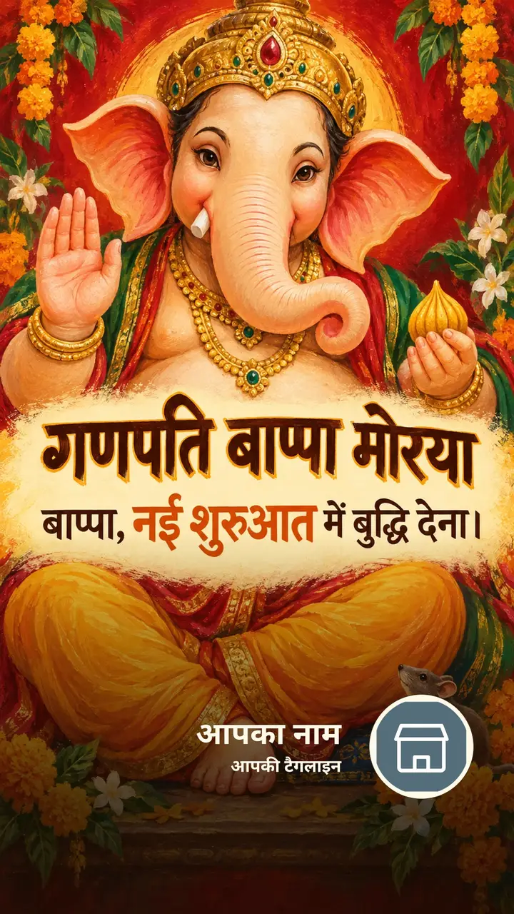 गणपति बाप्पा मोरया - बाप्पा, नई शुरुआत में बुद्धि देना। - Bhakti Image, फूल, गणेश