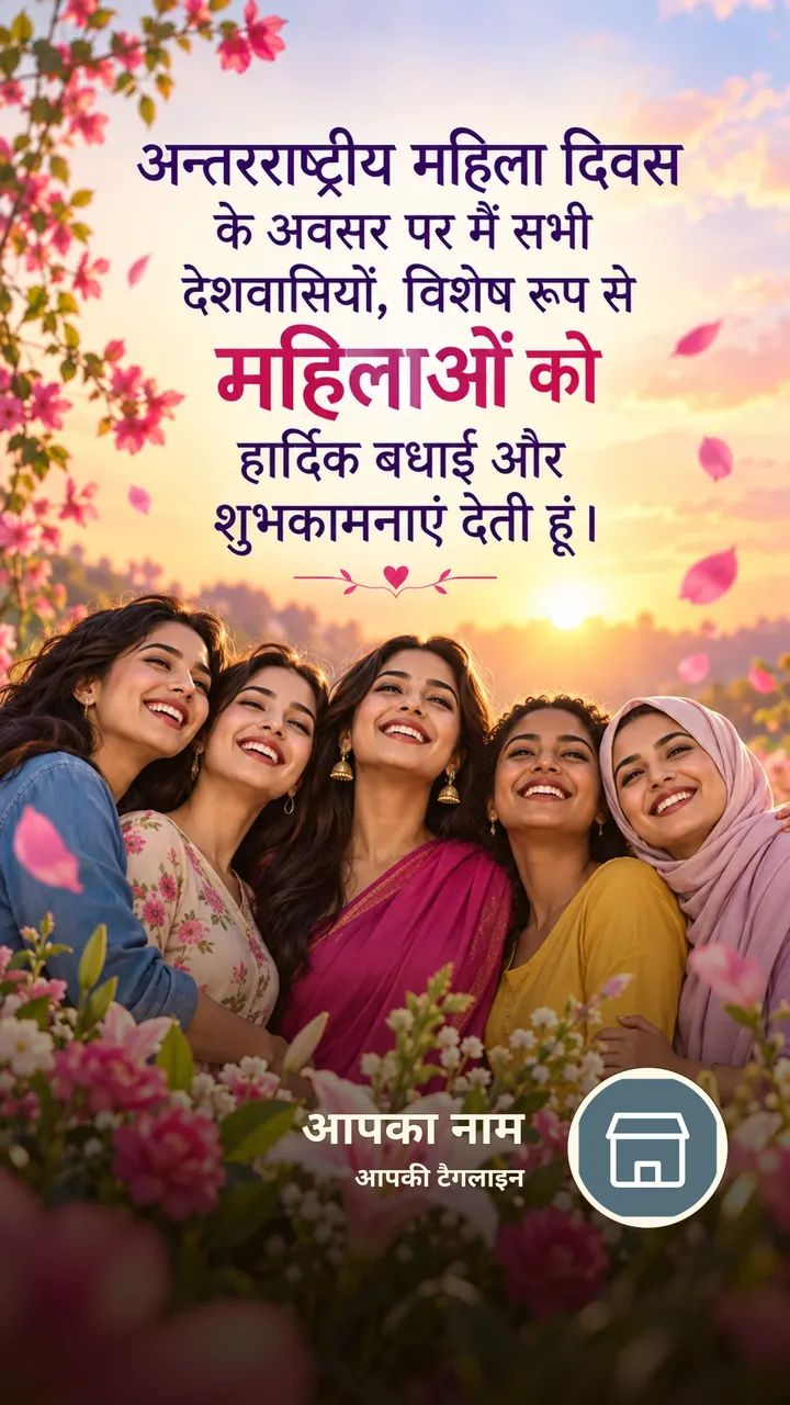 अन्तरराष्ट्रीय महिला दिवस - Festival Image, फूल, दोस्त