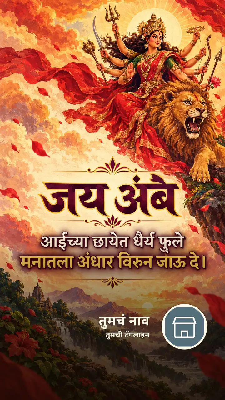 जय अंबे - आईच्या छायेत धैर्य फुले - Bhakti Image, आकाश, दुर्गा