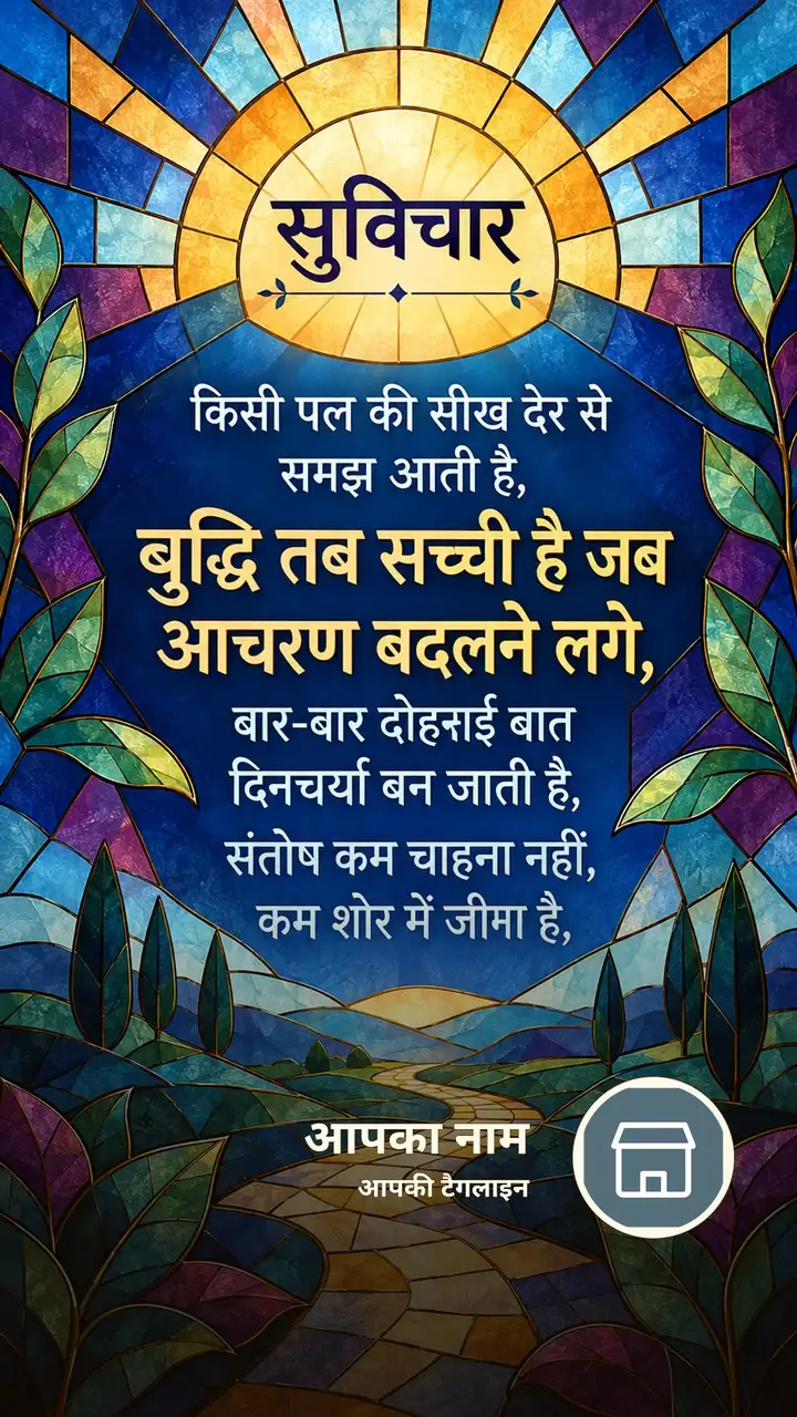 सुविचार - किसी पल की सीख देर से समझ आती है, - बुद्धि तब सच्ची है जब - Suvichar Image, कमल, प्रकृति