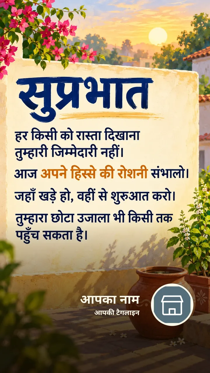 सुप्रभात - हर किसी को रास्ता दिखाना तुम्हारी जिम्मेदारी नहीं। - Suprabhat Image, सूर्योदय, प्रकृति