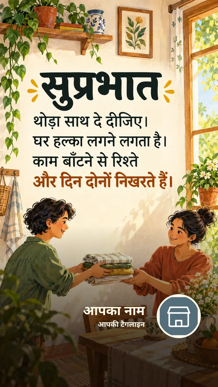 सुप्रभात - थोड़ा साथ दे दीजिए। - Suprabhat Image, प्रकृति, परिवार