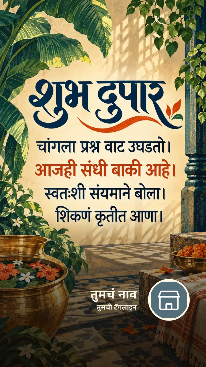 शुभ दुपार - चांगला प्रश्न वाट उघडतो। - आजही संधी बाकी - Shubh Dupar Image