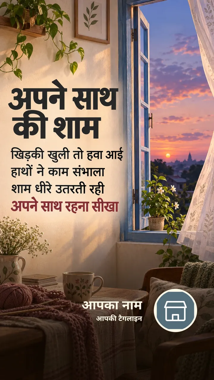 अपने साथ की शाम - Suvichar Image, प्रकृति, आसमान