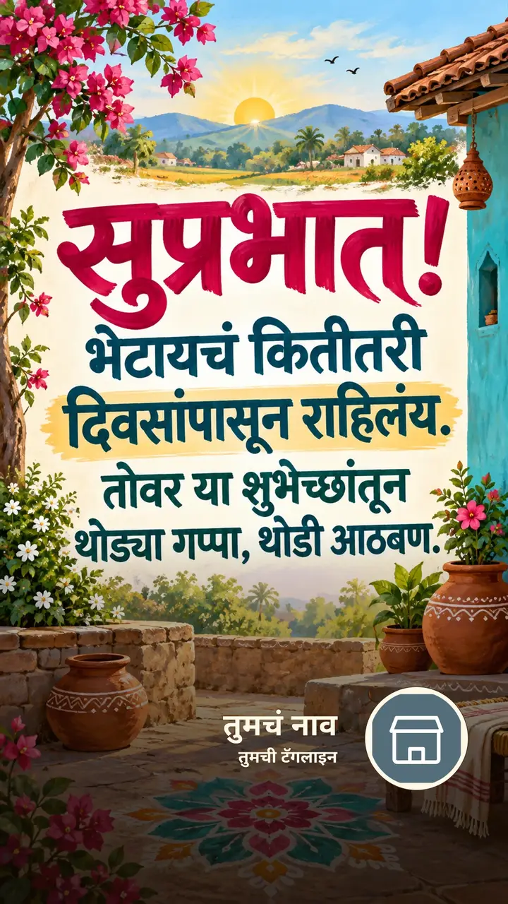 सुप्रभात! - भेटायचं कितीतरी - Shubh Sakal Image, निसर्ग, गाव