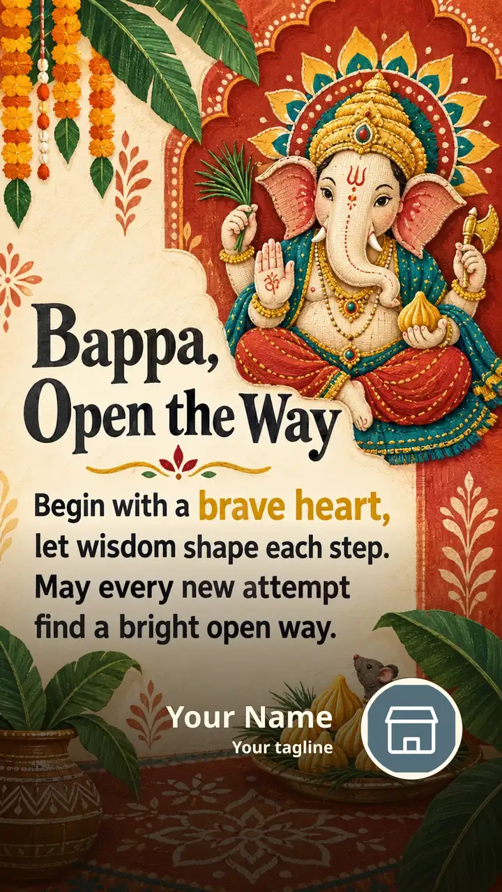 Bappa, Open the Way - Devotional Image, Ganesha