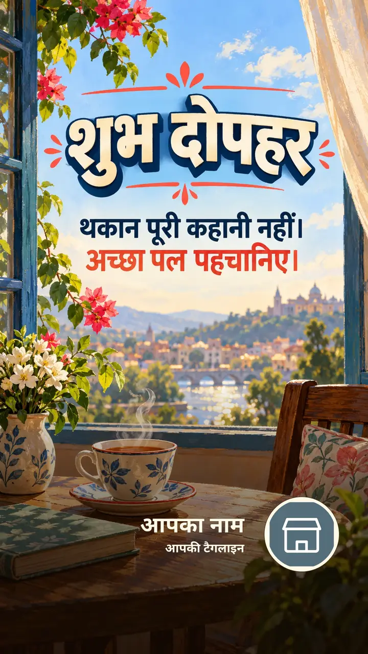शुभ दोपहर - थकान पूरी कहानी नहीं। - अच्छा पल पहचानिए। - Dopahar Image