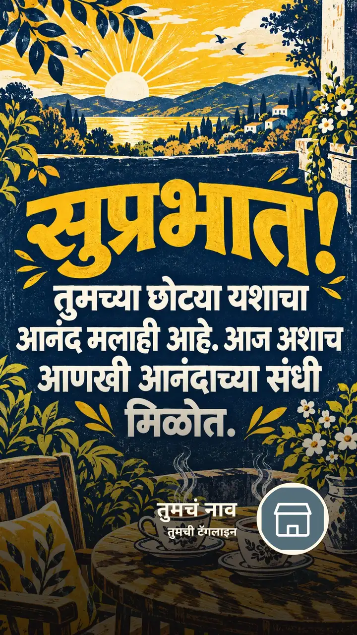 सुप्रभात! - तुमच्या छोट्या यशाचा - Shubh Sakal Image, निसर्ग, चहा
