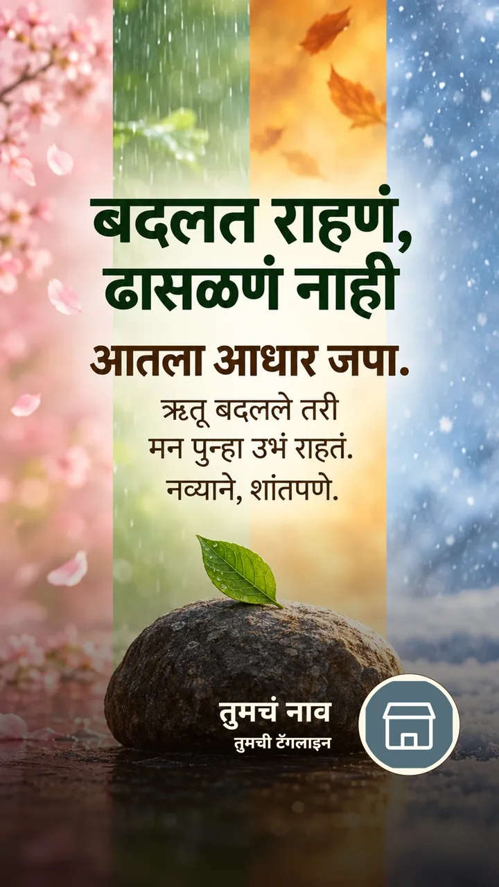 बदलत राहणं, ढासळणं नाही - Suvichar Image, निसर्ग