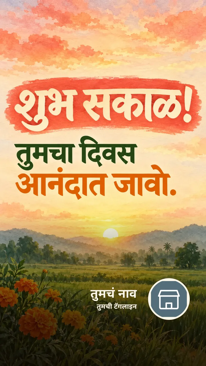 शुभ सकाळ! - तुमचा दिवस आनंदात जावो. - Shubh Sakal Image, फुलं, सूर्योदय