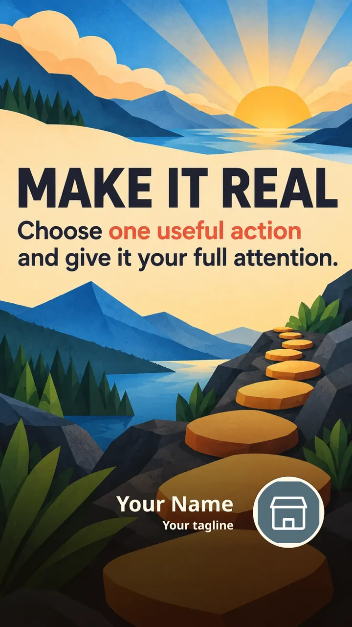 MAKE IT REAL - Motivational Image, Nature, Mountains