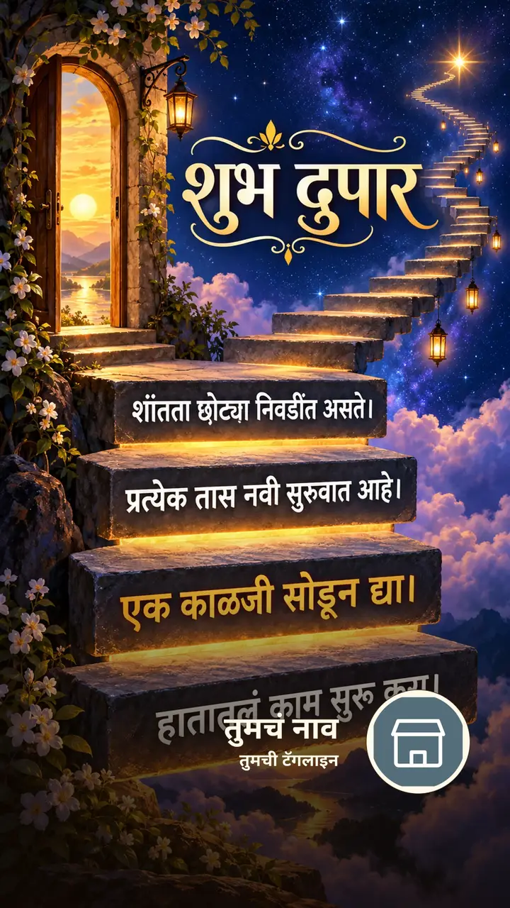 शुभ दुपार - शांतता छोट्या निवडींत असते। - प्रत्येक तास - Shubh Dupar Image