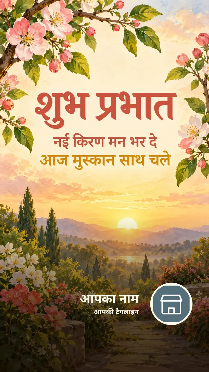 शुभ प्रभात - नई किरण मन भर दे - Suprabhat Image, फूल, सूर्योदय, प्रकृति