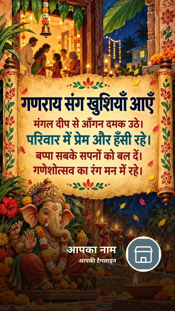 गणराय संग खुशियाँ आएँ - Festival Image, गणेश