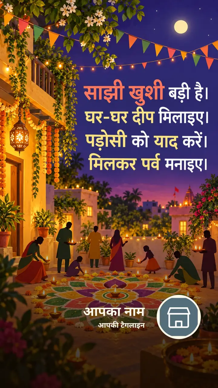 साझी खुशी बड़ी है। - Festival Image, दीया, परिवार