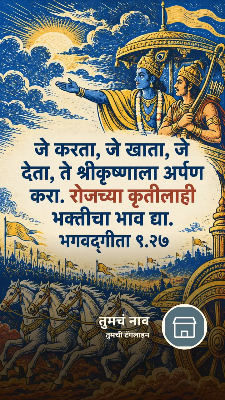 जे करता, जे खाता, जे - Bhakti Image, कृष्ण