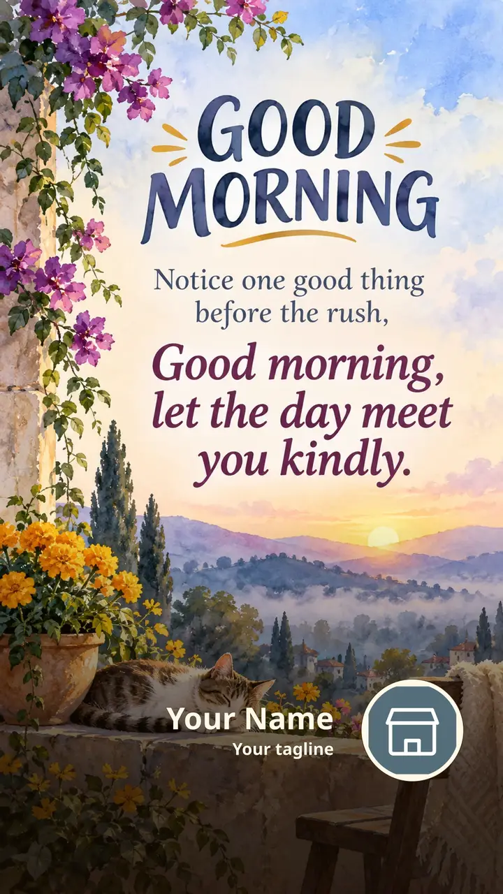 GOOD MORNING - Notice one good thing before the rush, - Good morning - Good Morning Image, Flowers, Sunrise, Nature