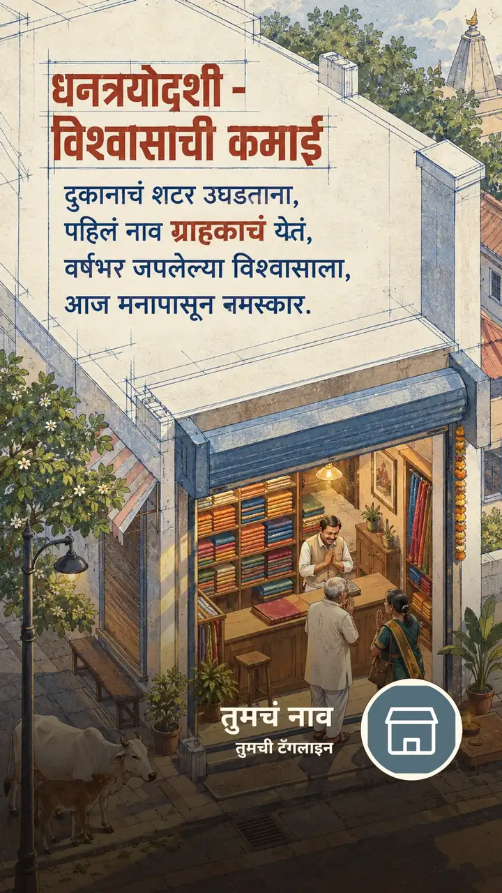 धनत्रयोदशी - विश्वासाची कमाई - Festival Image, दिवा, गाव, मित्र, जोडपं