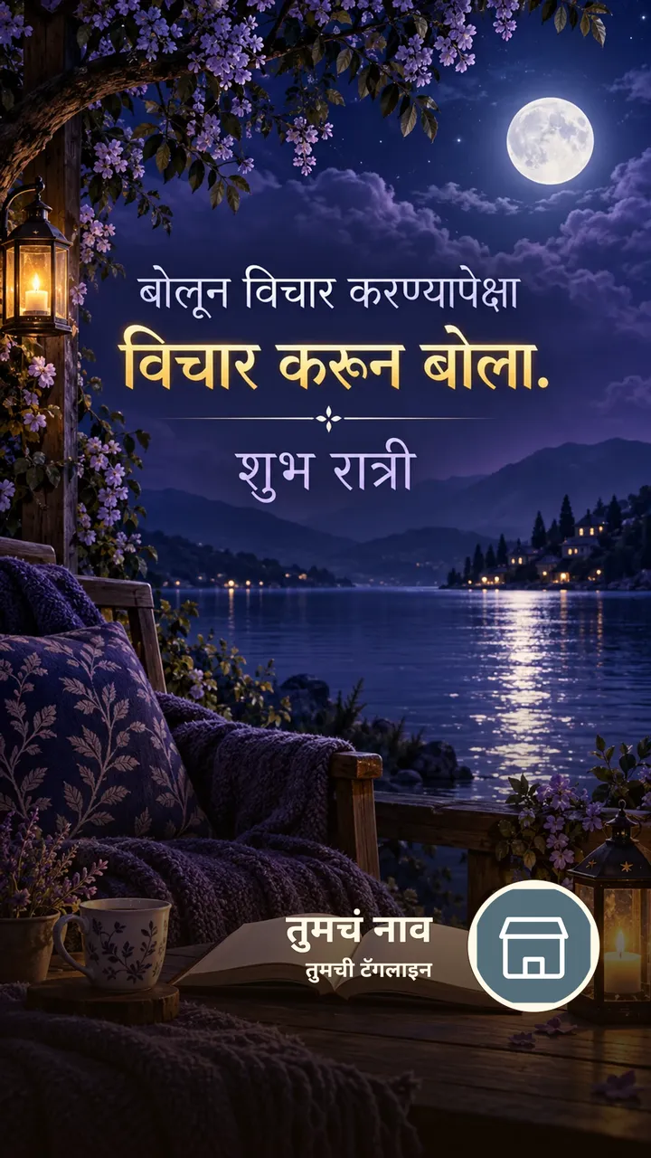 बोलून विचार करण्यापेक्षा विचार करून - Shubh Ratri Image, चंद्र, चांदण्या