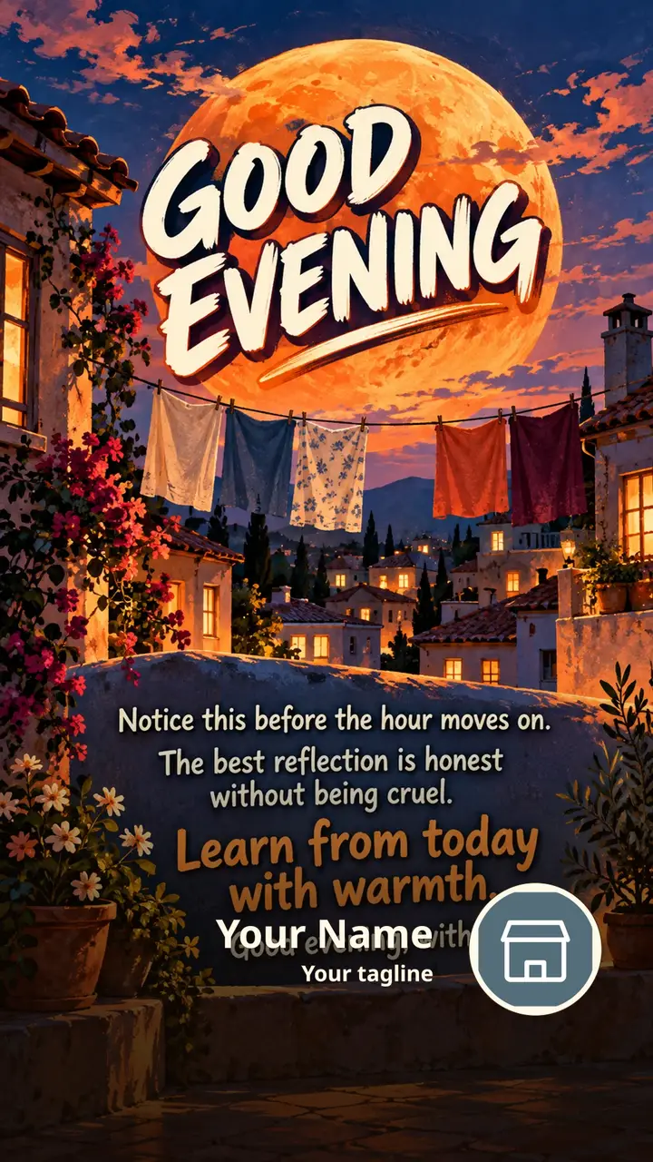 GOOD EVENING - Notice this before the hour moves on. - The best - Good Evening Image