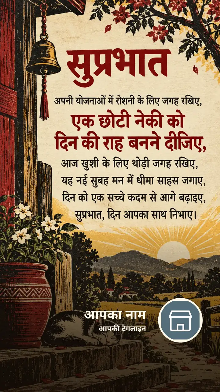 सुप्रभात - अपनी योजनाओं में रोशनी के लिए जगह रखिए, - एक छोटी नेकी को - Suprabhat Image, फूल, सूर्योदय, प्रकृति