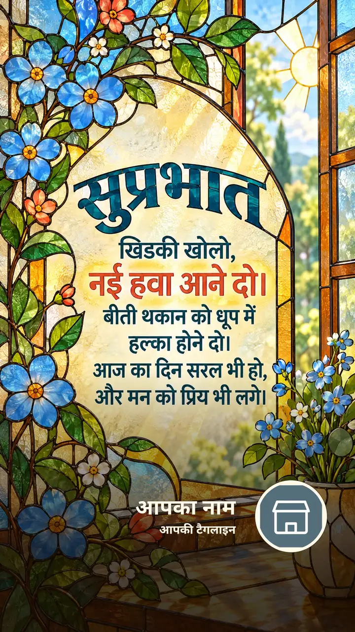 सुप्रभात - खिड़की खोलो, नई हवा आने दो। - Suprabhat Image, फूल, सूर्योदय, प्रकृति