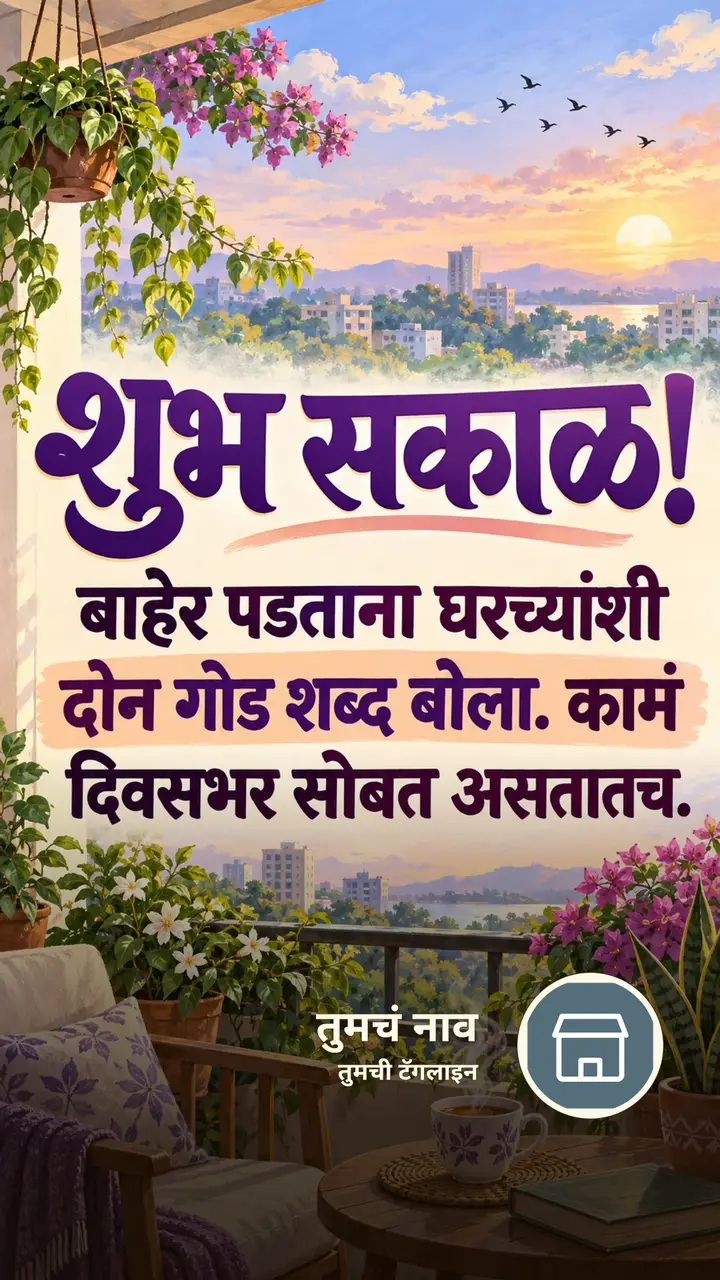 शुभ सकाळ! - बाहेर पडताना घरच्यांशी - Shubh Sakal Image, निसर्ग, आकाश