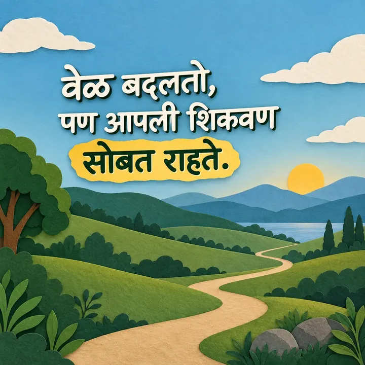 वेळ बदलतो, - Suvichar Image