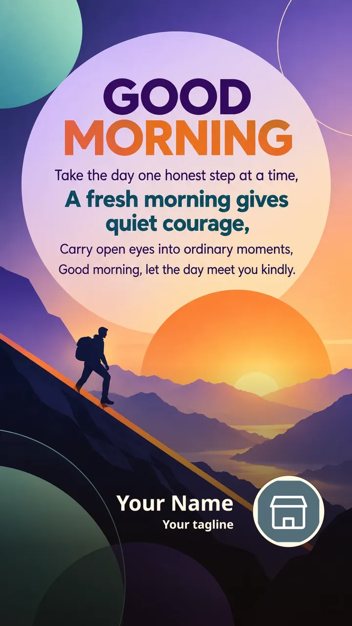 GOOD MORNING - Take the day one honest step at a time, - Good Morning Image, Flowers, Sunrise, Nature