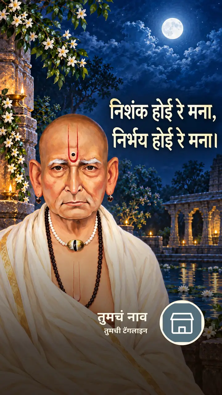 निशंक होई रे मना, - Bhakti Image, स्वामी समर्थ