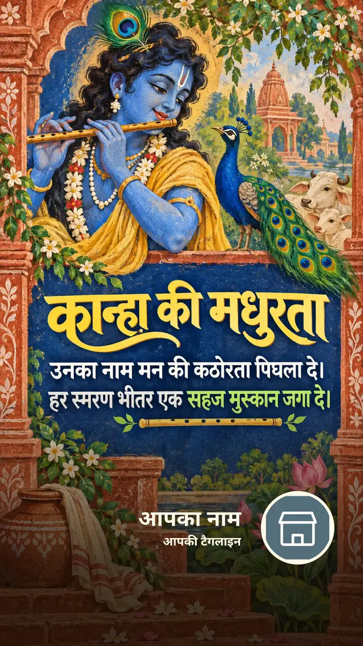 कान्हा की मधुरता - Bhakti Image, फूल, पक्षी, कृष्ण