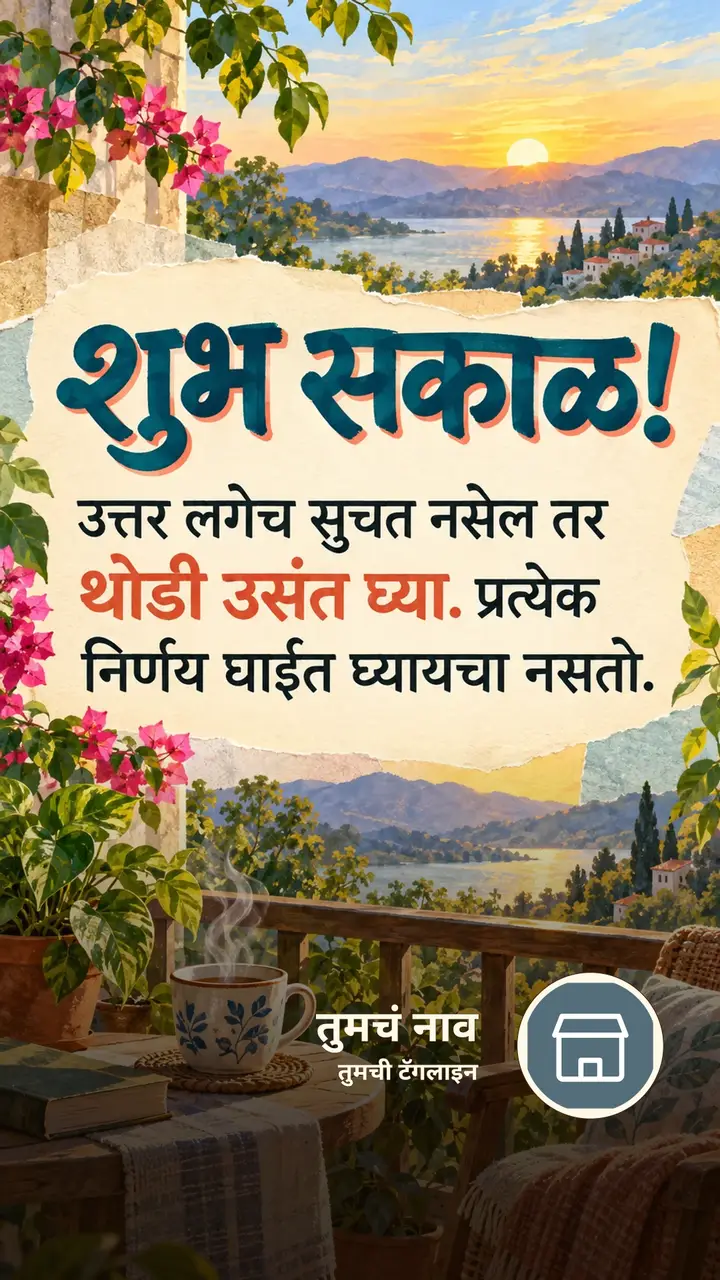 शुभ सकाळ! - उत्तर लगेच सुचत नसेल तर - Shubh Sakal Image, सूर्योदय, निसर्ग, चहा