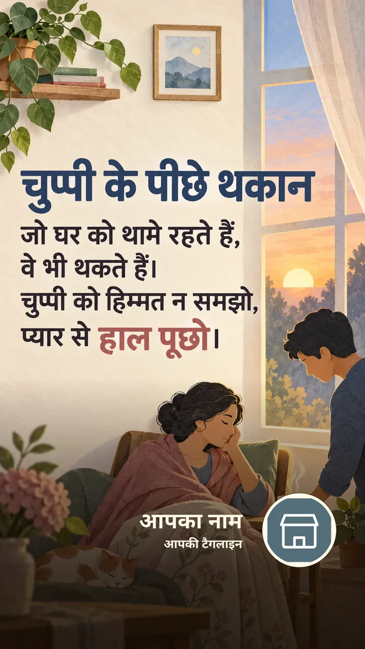 चुप्पी के पीछे थकान - Suvichar Image, आसमान, परिवार, माँ