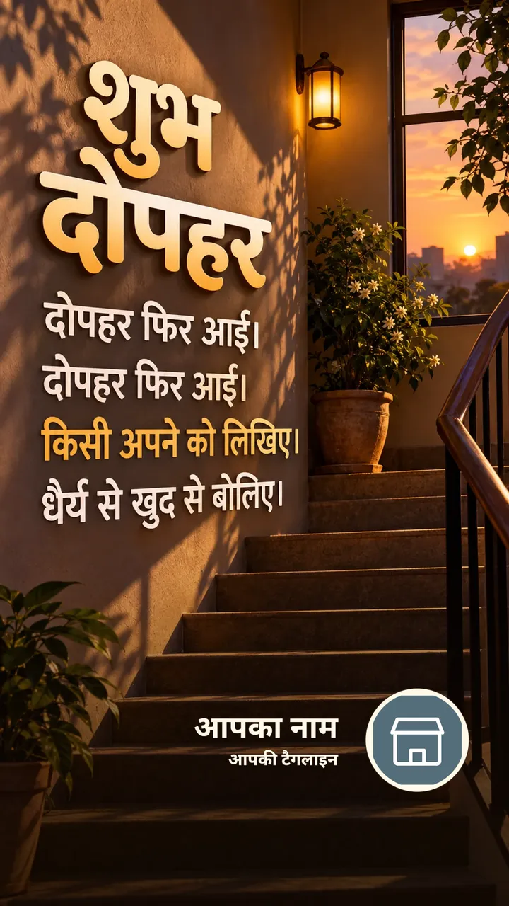 शुभ दोपहर - दोपहर फिर आई। - दोपहर फिर आई। - Dopahar Image