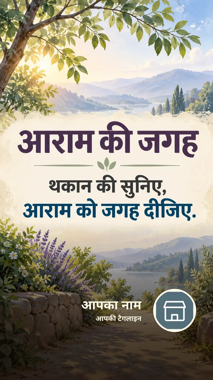 आराम की जगह - Suvichar Image, प्रकृति