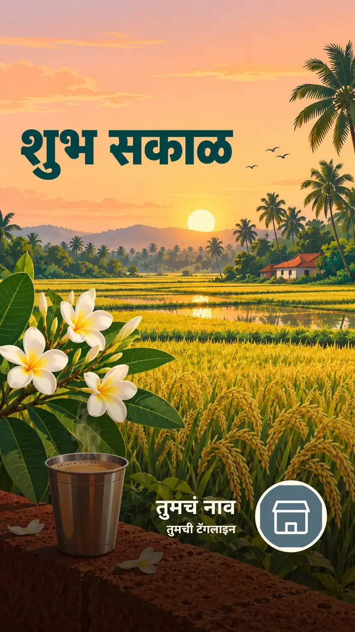 शुभ सकाळ - Shubh Sakal Image, सूर्योदय, निसर्ग, चहा