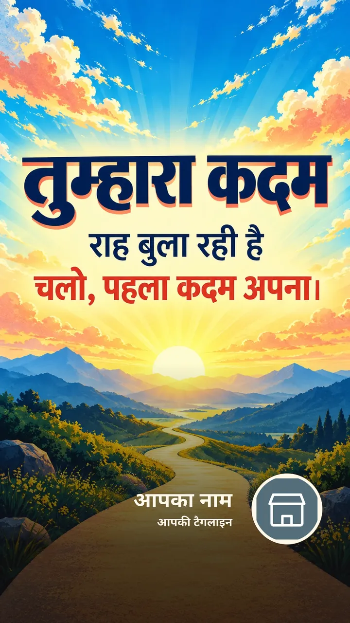 तुम्हारा कदम - Motivational Image, आसमान