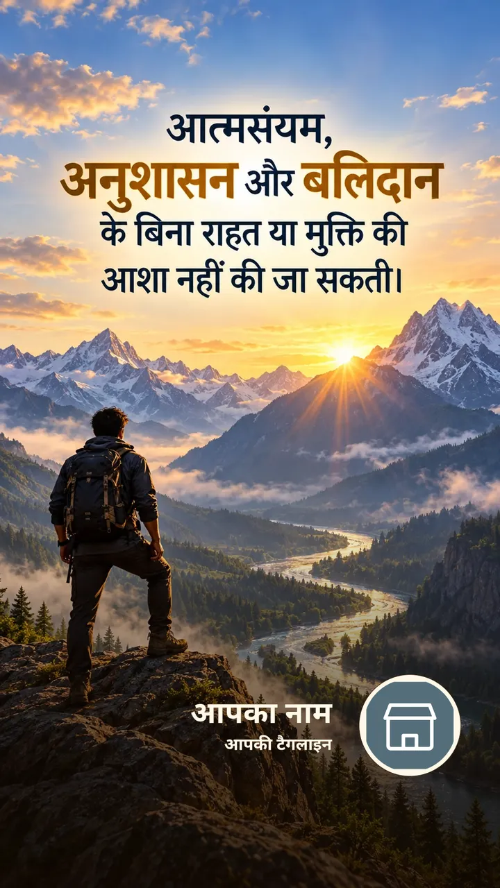आत्मसंयम, - Motivational Image, पहाड़, नदी