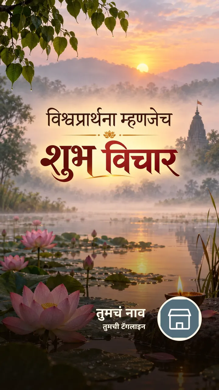विश्वप्रार्थना म्हणजेच - Suvichar Image, कमळ