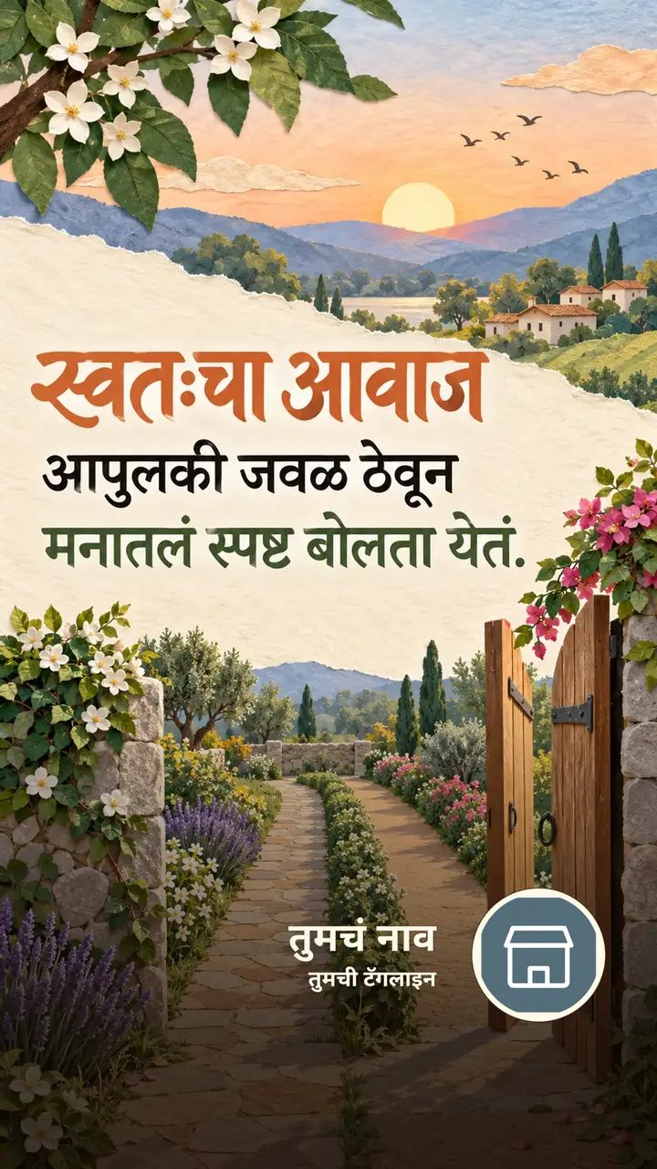 स्वतःचा आवाज - Suvichar Image, निसर्ग, गाव